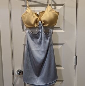 Chic Gold and Silver Two-Tone Dress